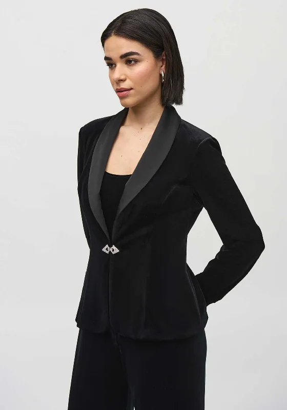 Joseph Ribkoff Velvet Top and Jacket Twinset, Black