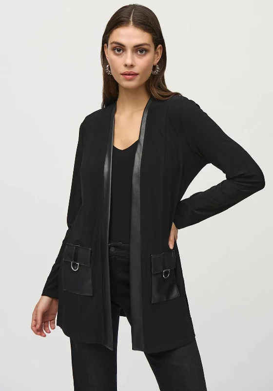 Joseph Ribkoff Open Front Jersey Jacket, Black