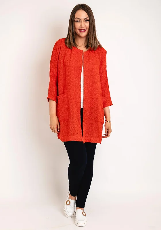 Masai Jarmis Boucle Open Jacket, Orange