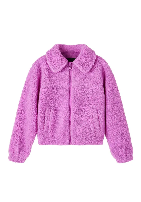 Name It Kid Girl Makoa Teddy Jacket, Radiant Orchid