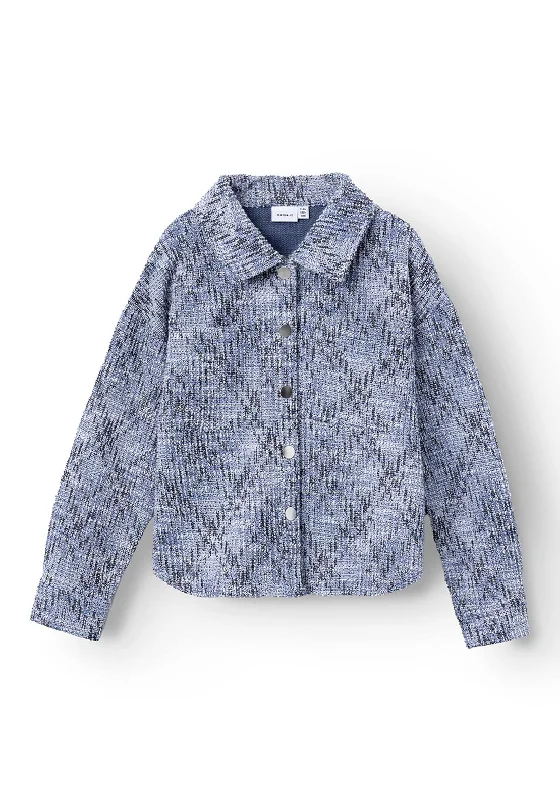 Name It Kid Girl Siyar Woven Overshirt Jacket, Velvet Morning