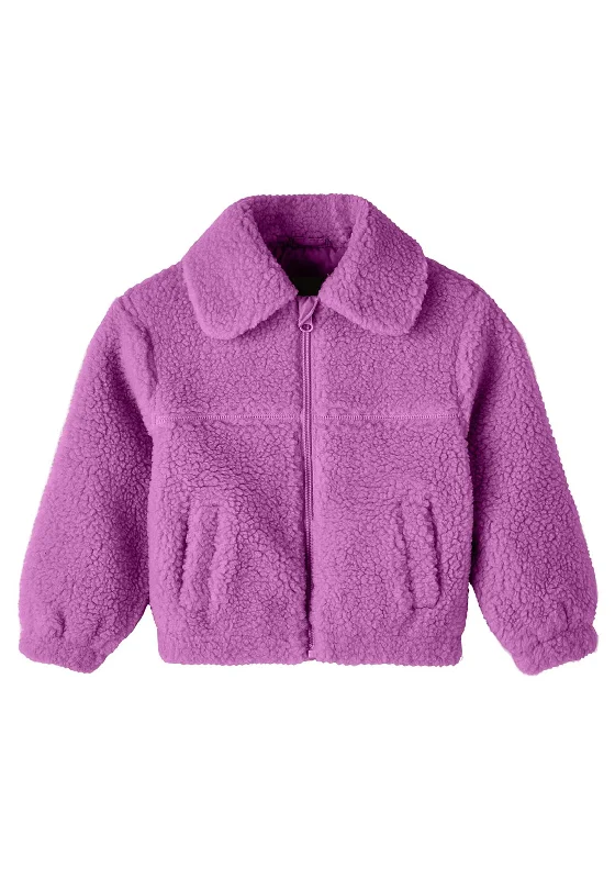 Name It Mini Girl Makoa Teddy Jacket, Radiant Orchid