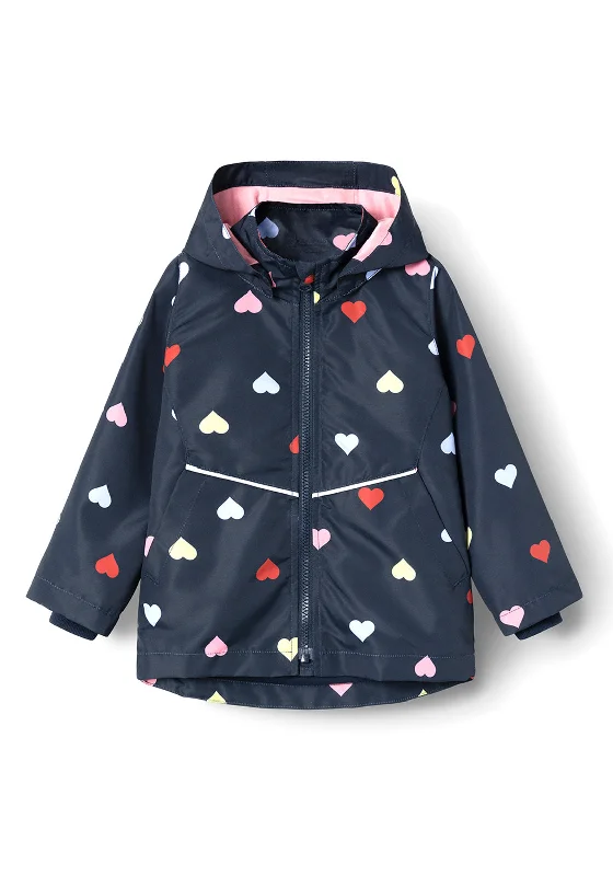 Name It Mini Girl Maxi Heart Jacket, Dark Sapphire