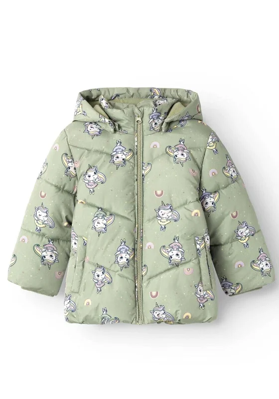 Name It Mini Girl May Puffer Jacket, Seagrass