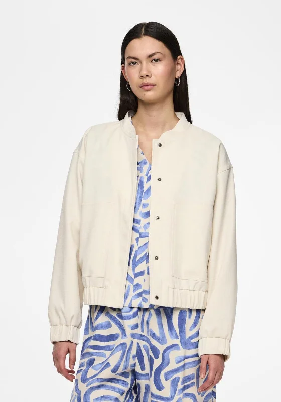 Pieces Cannie Bomber Jacket, Whisper White