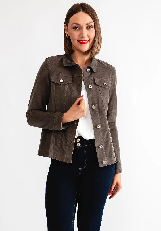 Robell Happy Corduroy Short Jacket, Stone