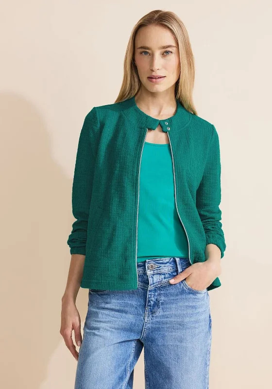 Street One Lightweight Knit Jacket, Green