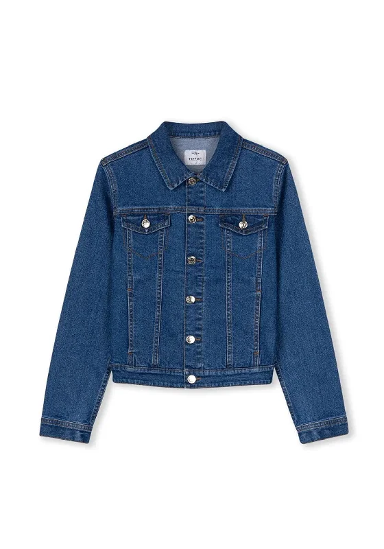 Tiffosi Girl Eleonor Long Sleeve Denim Jacket, Blue