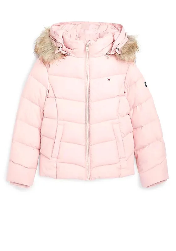 Tommy Hilfiger Girls Essential Down Jacket, Pink