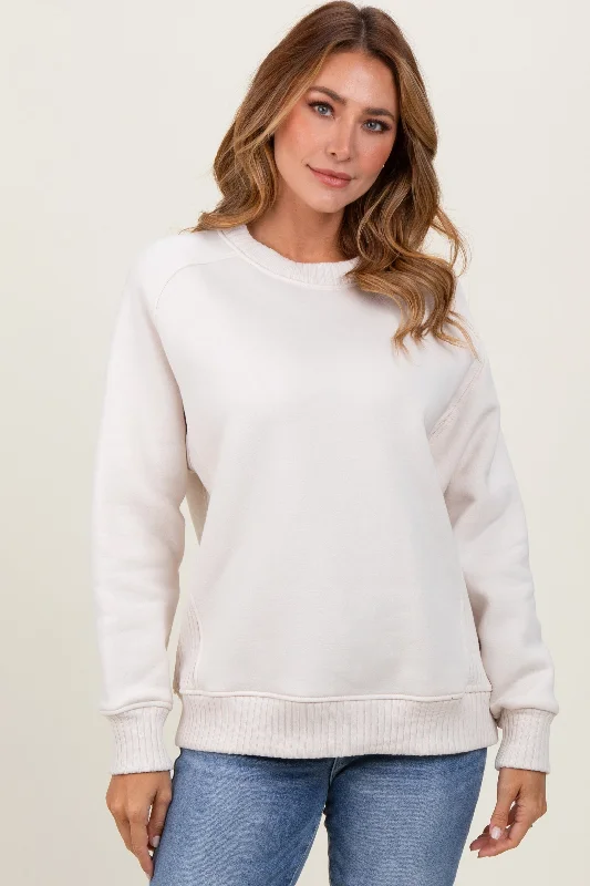 Ivory Pullover Terry Crewneck