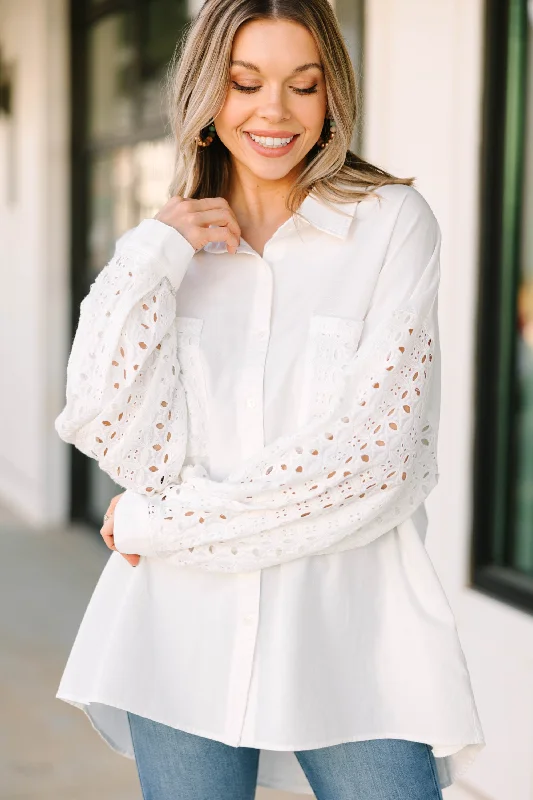 Just What You Need White Eyelet Tunic