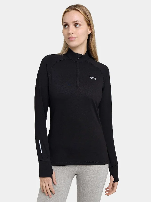 Winter Run Thermal Long Sleeve Running Top For Women With Brushed Inner Fabric