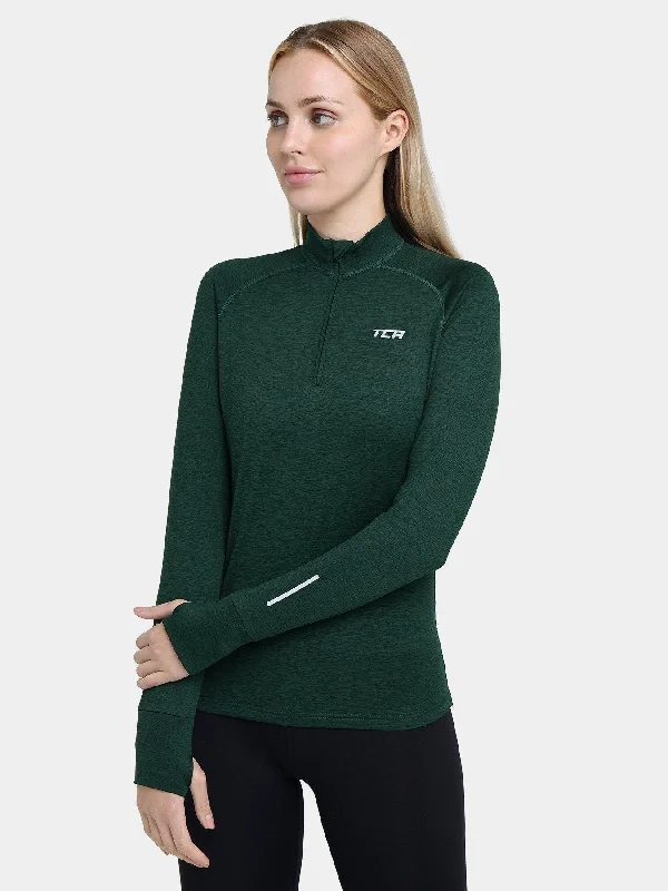 Winter Run Thermal Long Sleeve Running Top For Women With Brushed Inner Fabric